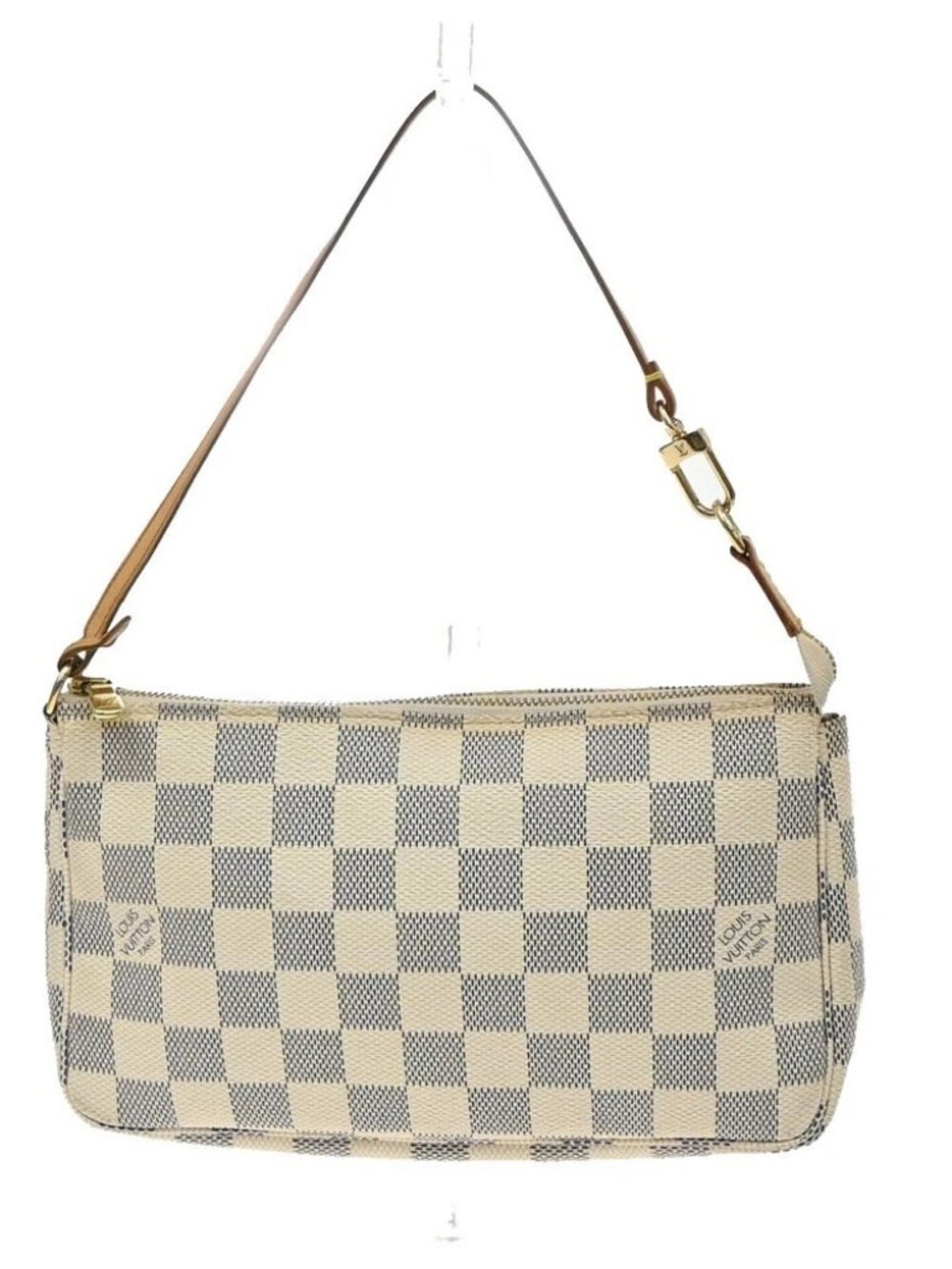 LOUIS VUITTON Pochette Accessoires Hand Bag Damier Azur